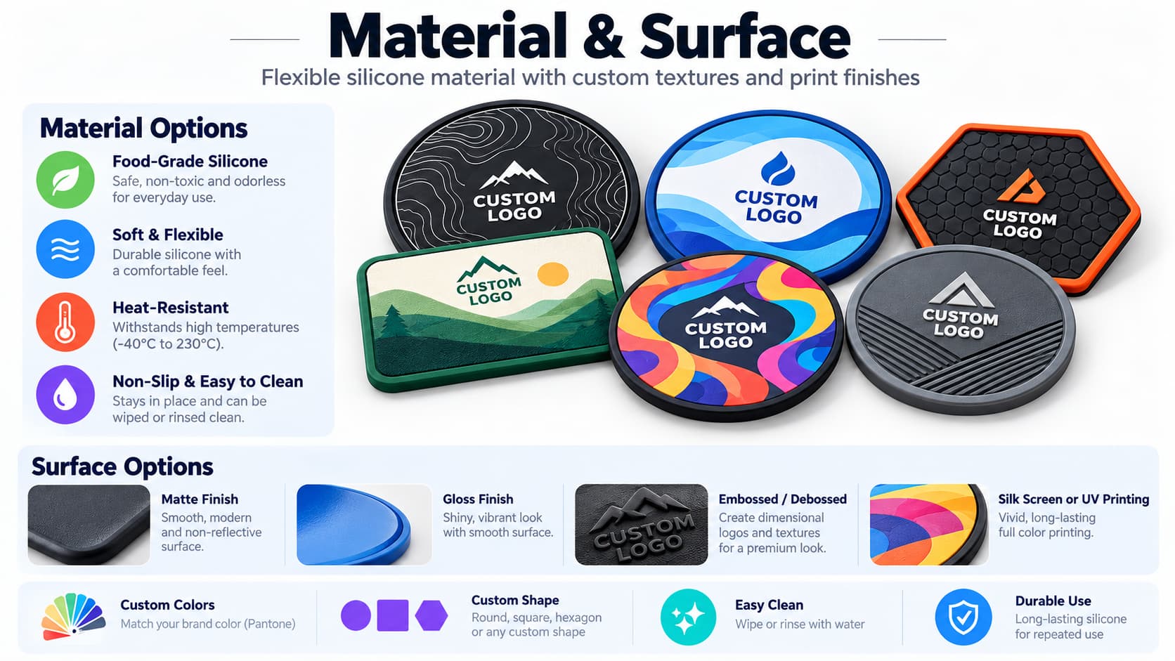 custom dab mat Silicone Material